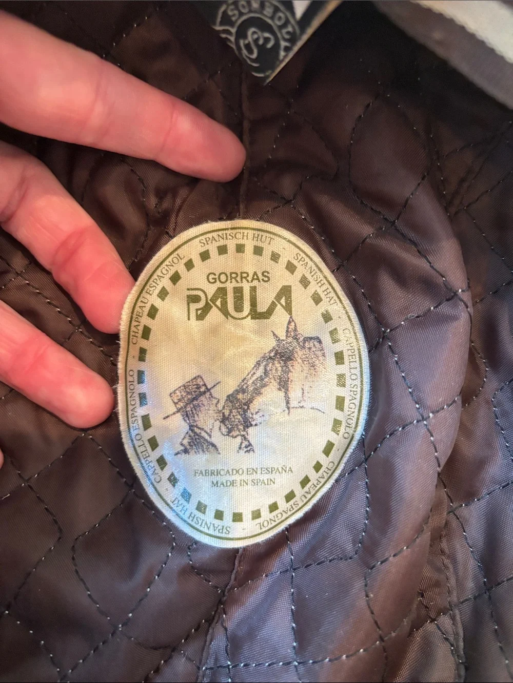 Vintage Paula Suede Newsboy Cap Beige